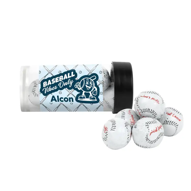 Tube de chocolats en forme de balle de baseball 3 po #3