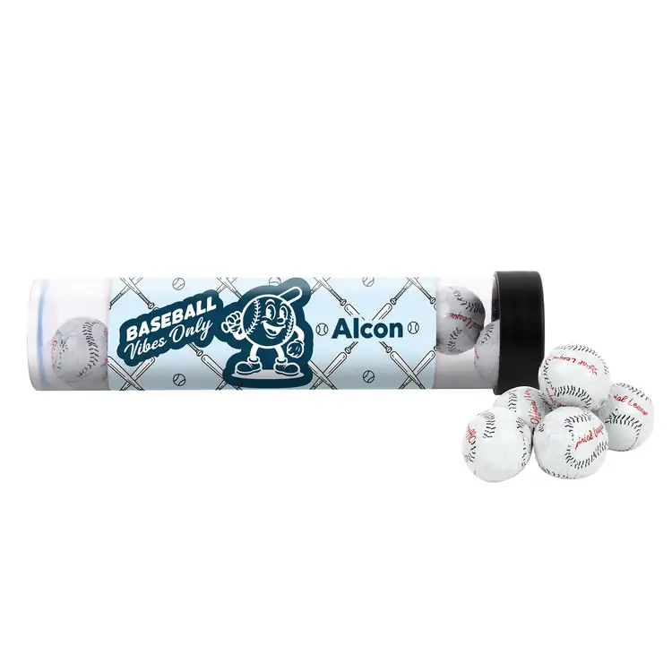 Tube de chocolats en forme de balle de baseball 6 po #2