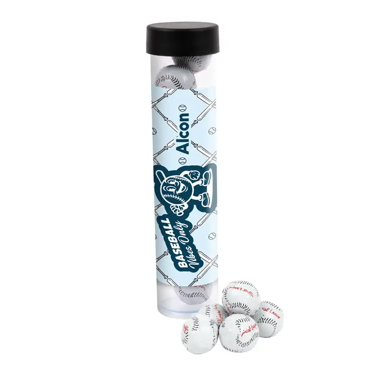 Tube de chocolats en forme de balle de baseball 6 po #3