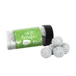 Tube de chocolats en forme de balle de golf 3 po