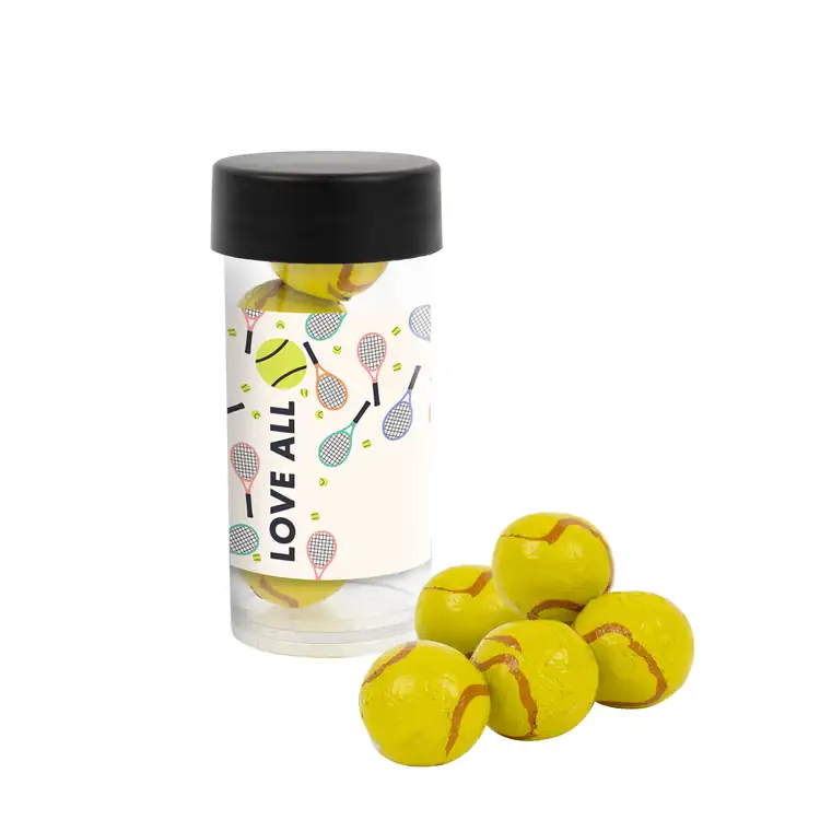 Tube de chocolats en forme de balle de tennis 3 po #2