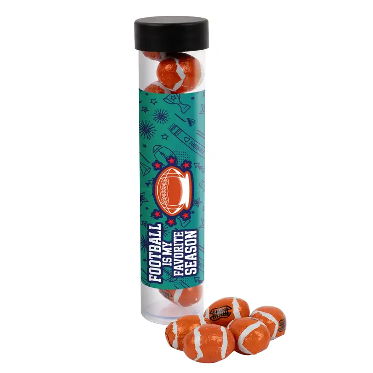 Tube de chocolats en forme de ballon de football 6 po #2