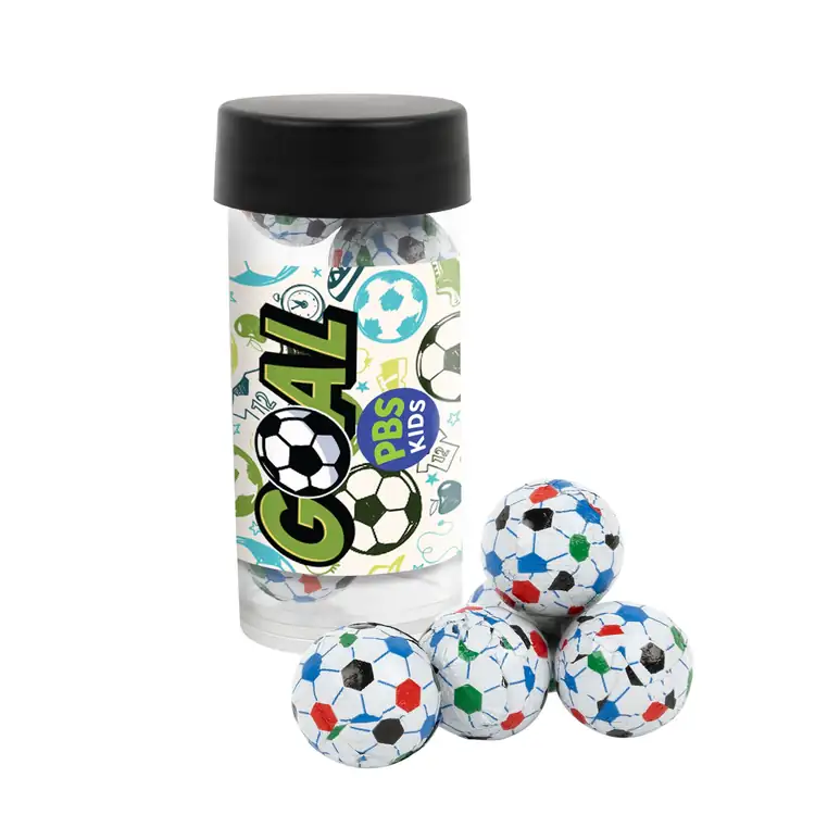 Tube de chocolats en forme de ballon de soccer 3 po #3