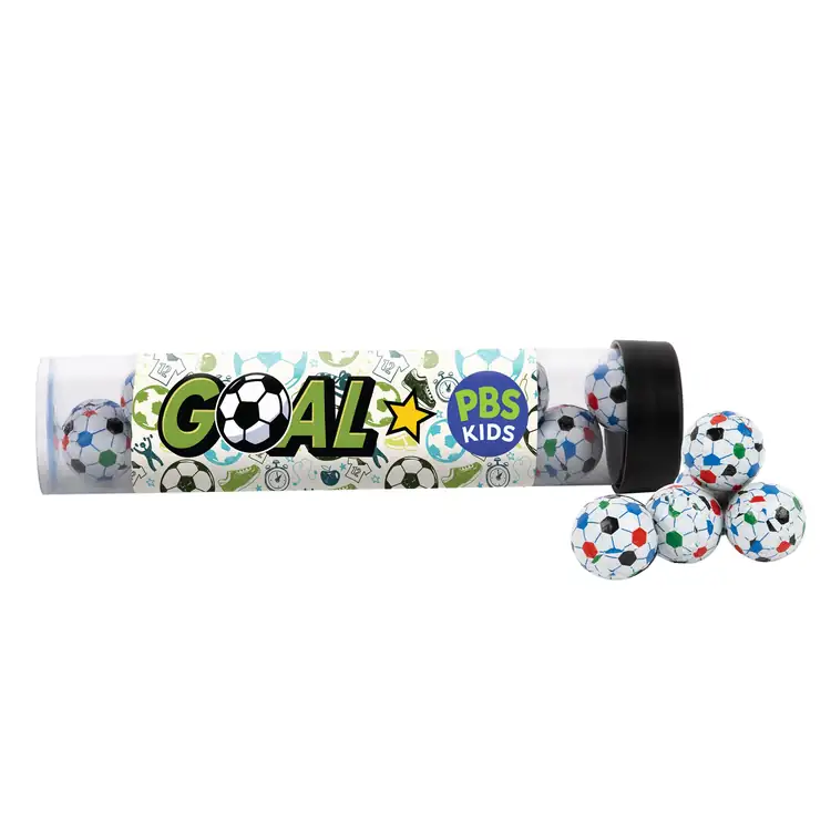 6-inch Tube with soccer-ball-shaped chocolates #2