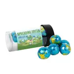 Tube de chocolats en forme de globe 3 po