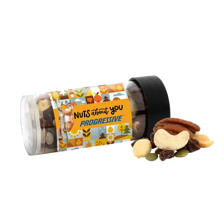 3-inch Tube with trail mix