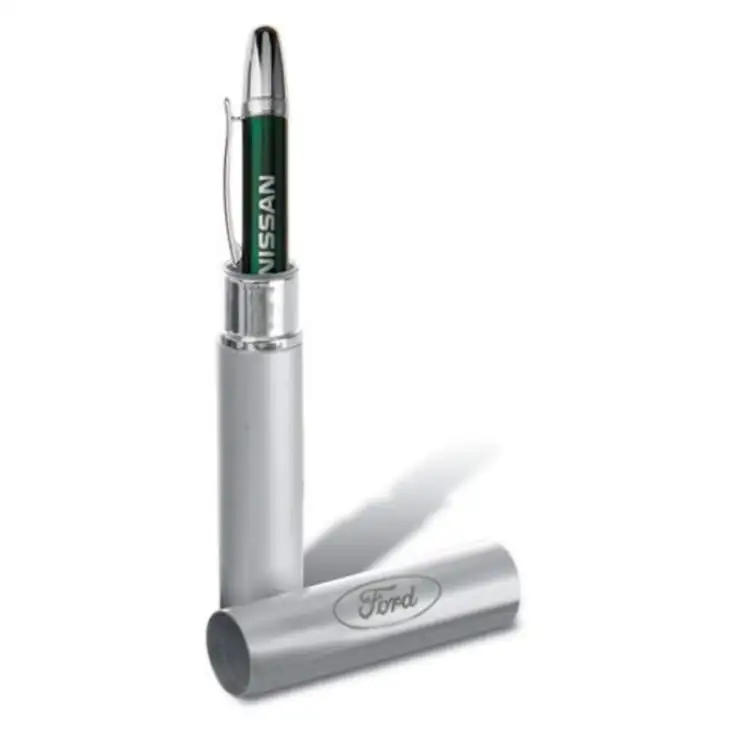Satin Silver Metal Pen Tube