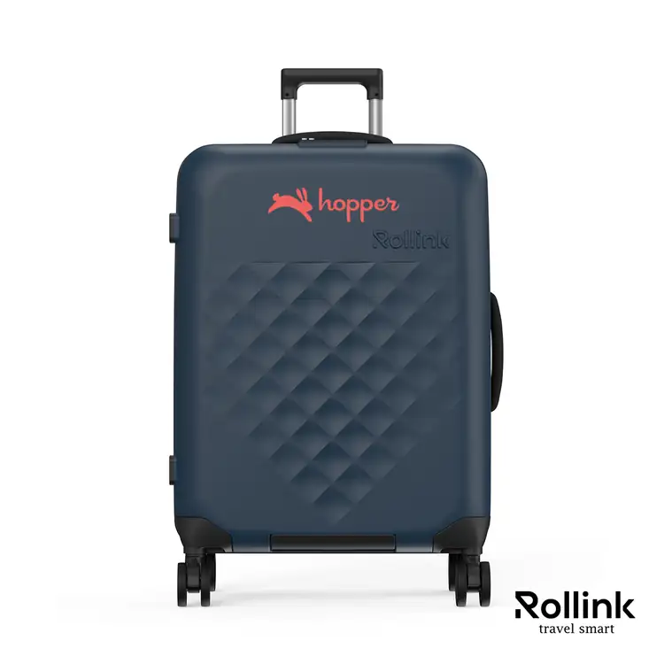 Rollink Flex 360 Medium Foldable Four-Wheel Checked Suitcase #2