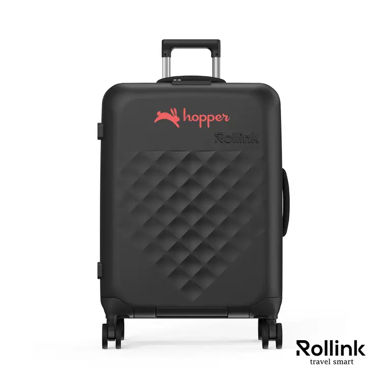 Rollink Flex 360 Medium Foldable Four-Wheel Checked Suitcase #3
