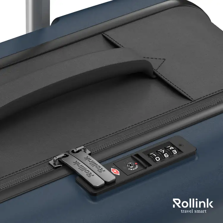 Rollink Flex 360 Medium Foldable Four-Wheel Checked Suitcase #7