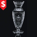 Vase de reconnaissance Caldwell en cristal irlandais Tyrone - Gravure