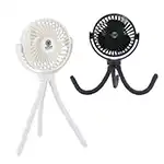 Twisty Rechargeable Portable Fan with Bendable Tripod Feet