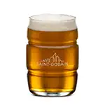 Barrel Beer Glass 16 oz - Deep Etch