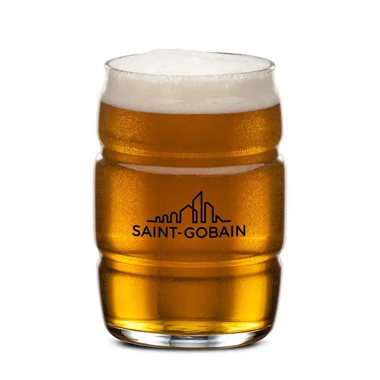 Barrel Beer Glass 16 oz - Imprinted