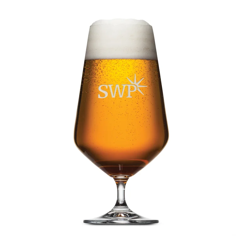 Breckland Beer Glass 18 oz - Deep Etch