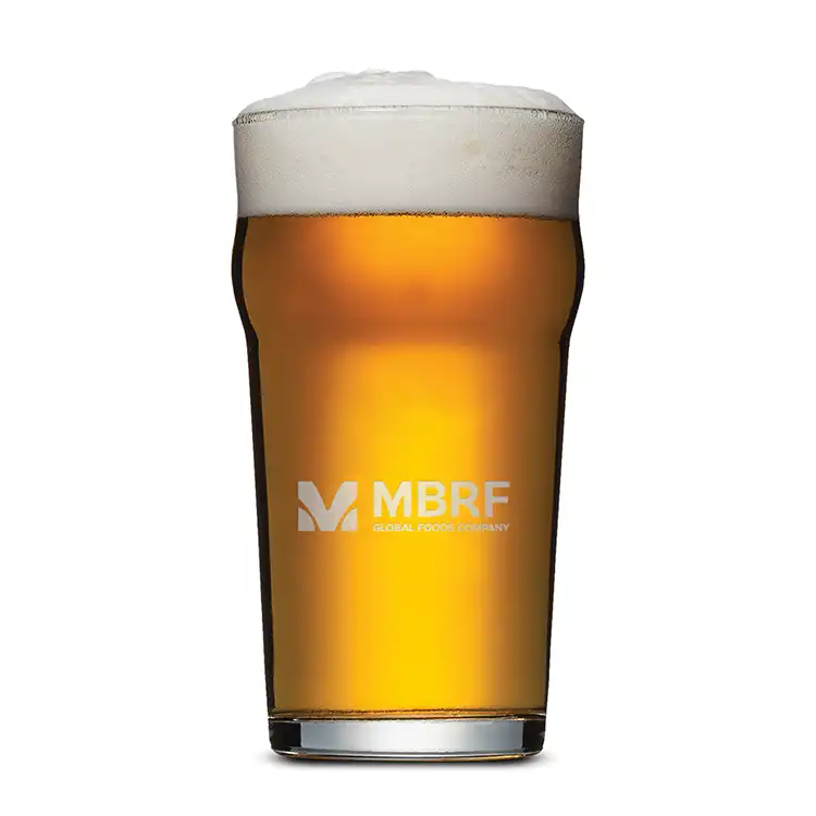 Burckhardt Beer Glass 16 oz - Deep Etch