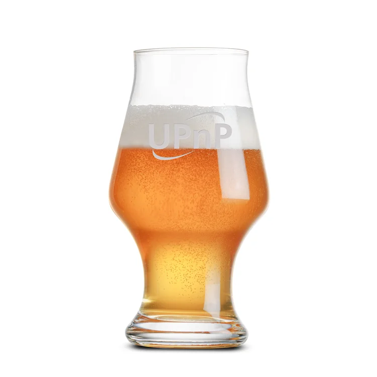 Hanover Beer Glass 16.5 oz - Deep Etch
