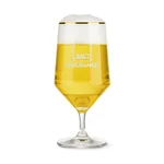 Tucson Beer Glass 15 oz with Gold Rim - Deep Etch