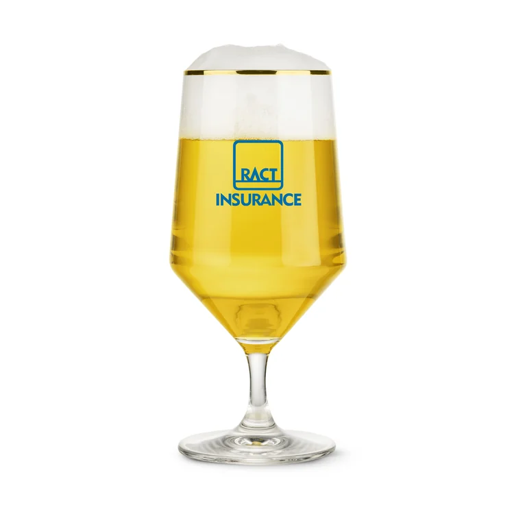 Tucson Beer Glass 15 oz with Gold Rim - Imprinted