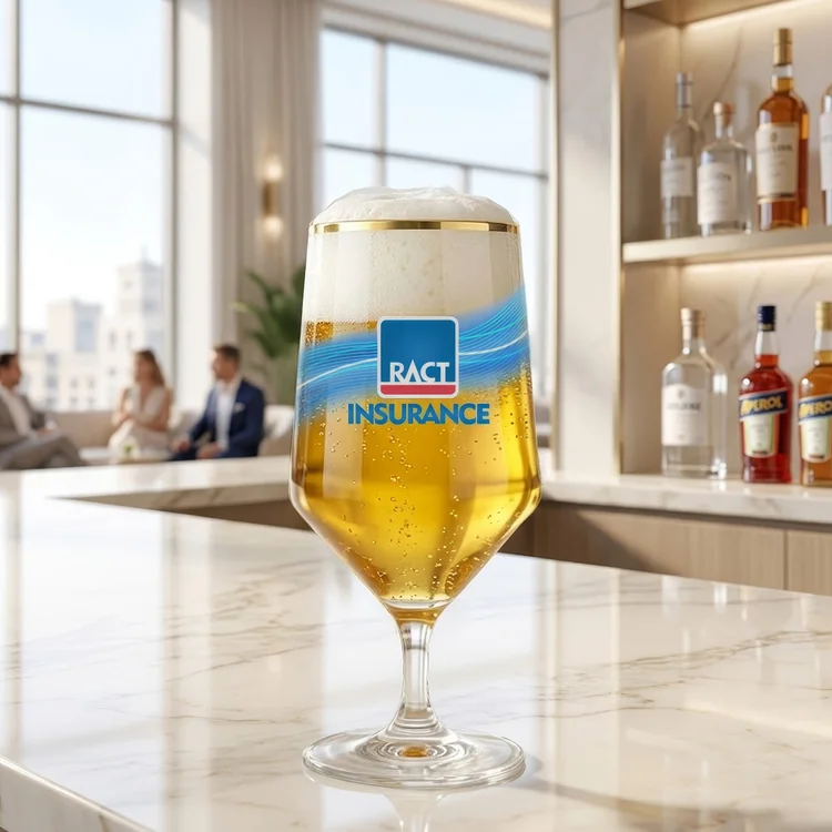 Tucson Beer Glass 15 oz with Gold Rim - Multicolor #6
