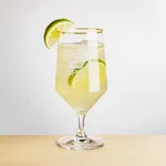 Tucson 15 oz Gold Rim Cocktail Glass - Deep Etch