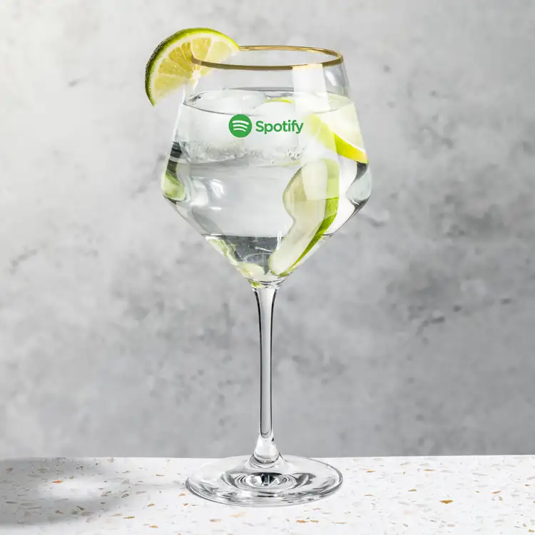 Tucson Gold Rim 23 oz Gin & Tonic Glass - Print