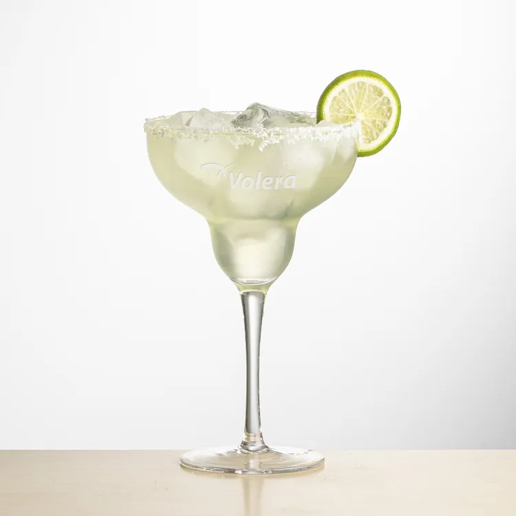 St Tropez 13 oz Margarita Glass - Deep Etch