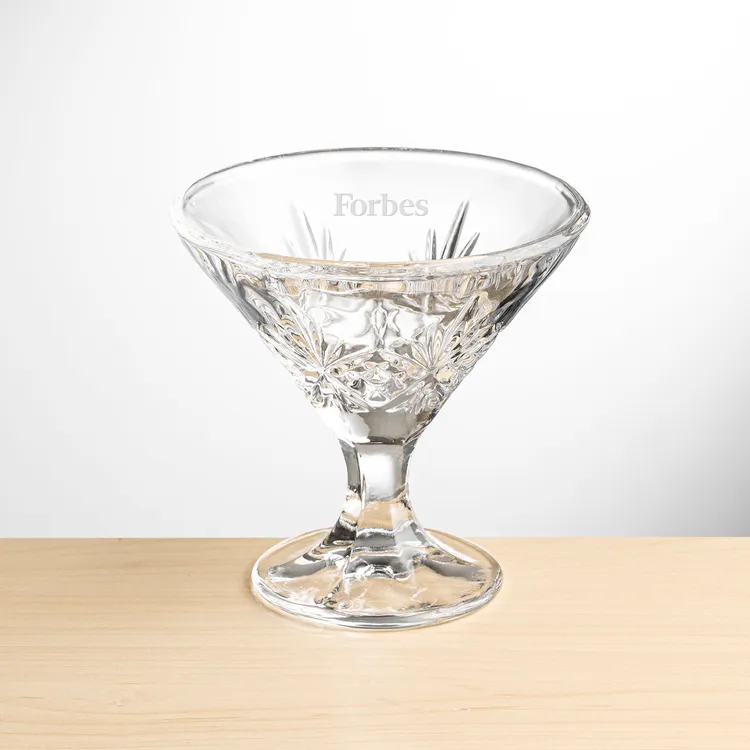 Brinkley 6 oz Martini Glass - Deep Etch #3