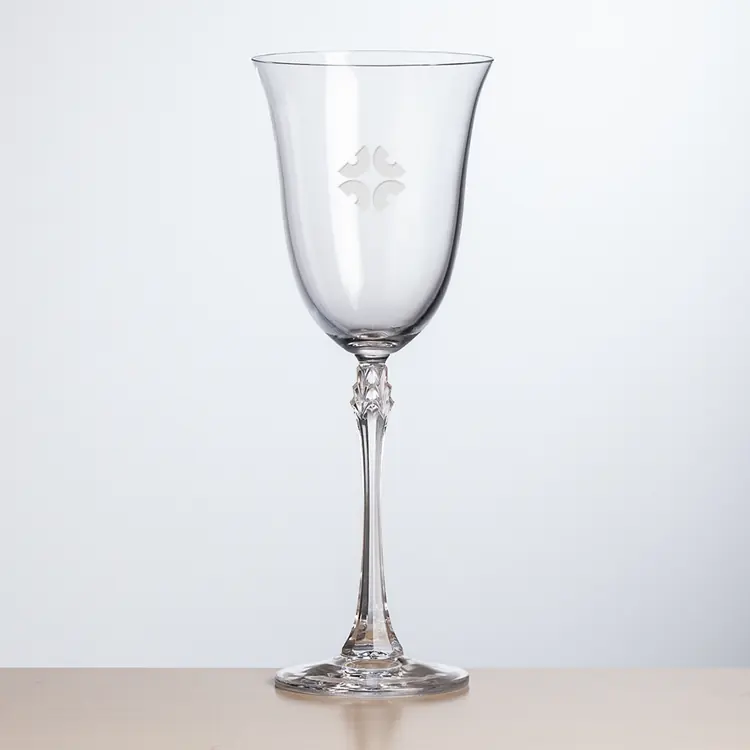 Amadeo Wine Glass 12 oz - Deep Etch