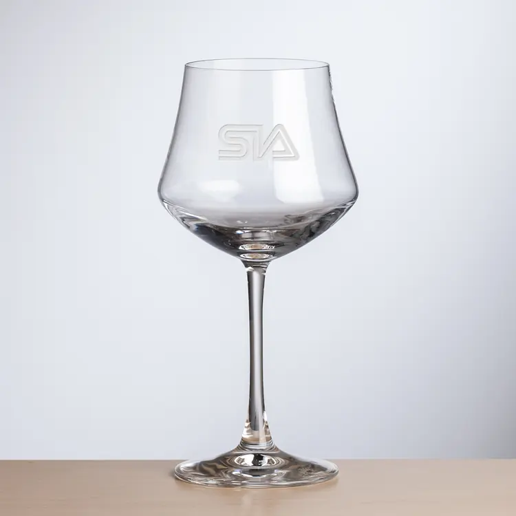 Atlantis Wine Glass 14.5 oz - Deep Etch