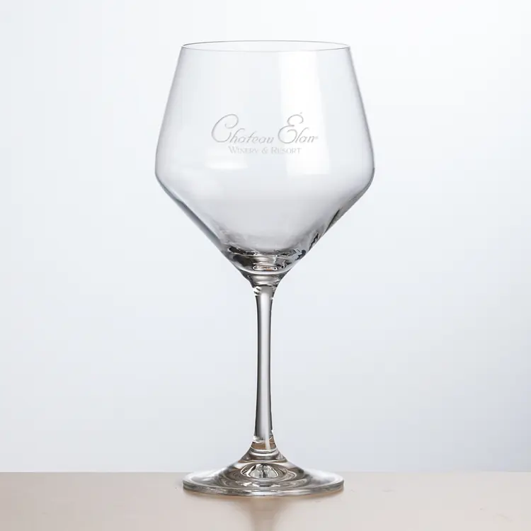 Bengston Burgundy Wine Glass 19.5 oz - Deep Etch
