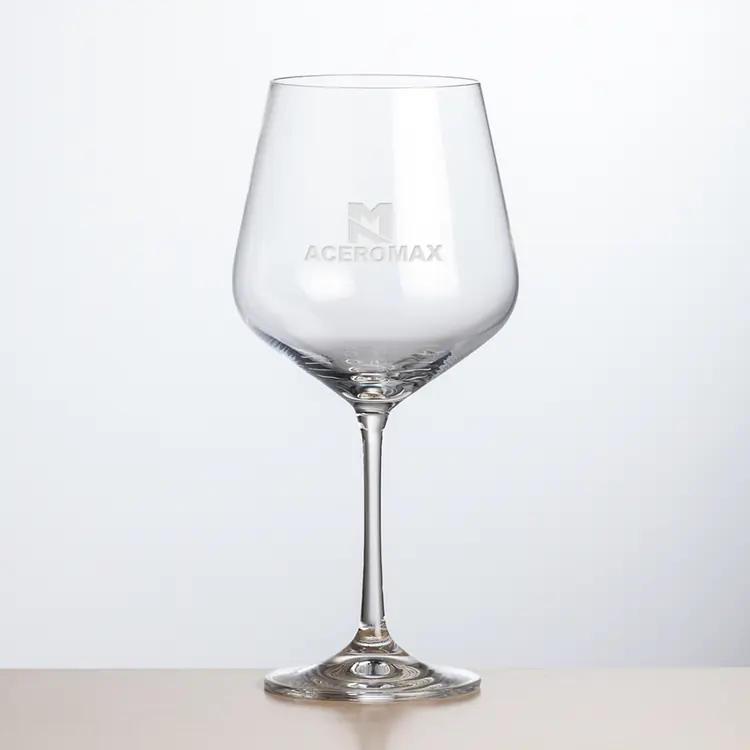 Breckland Burgundy Wine Glass 19 oz - Deep Etch