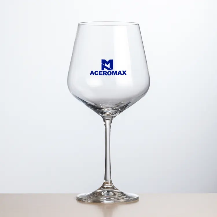 Breckland Burgundy Wine Glass 19 oz - Imprinted