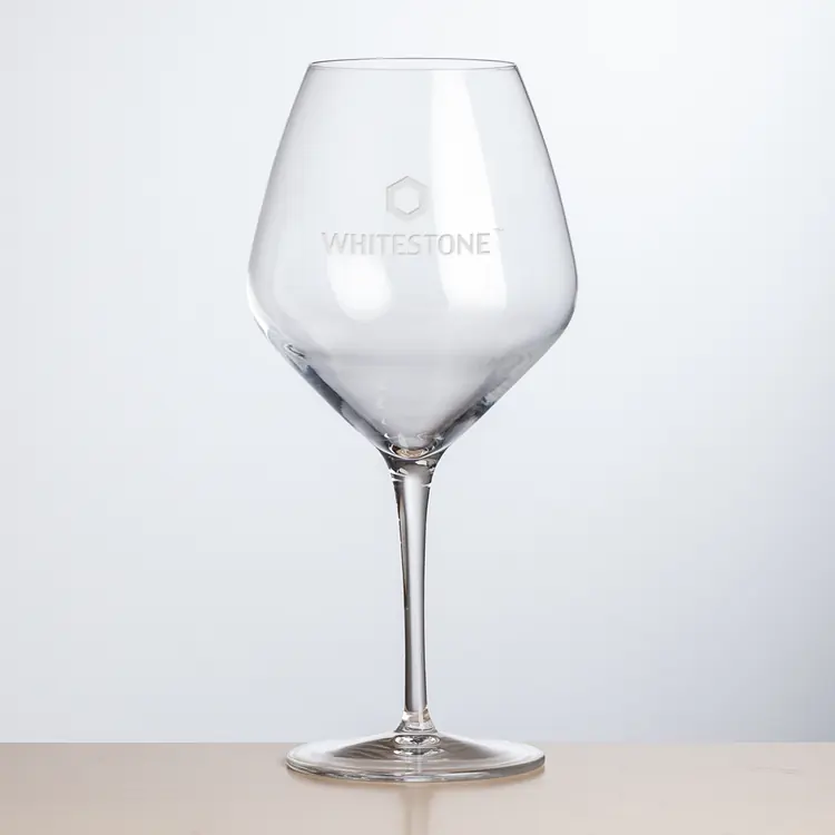 Brunswick Burgundy Wine Glass 27 oz - Deep Etch
