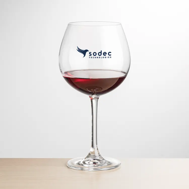 Burlington Burgundy Wine Glass 23 oz - Imprinted