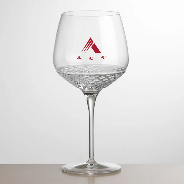 Naselle Burgundy Wine Glass 27.25 oz - Imprinted