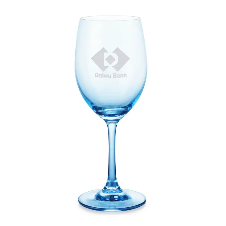 Soudan Wine Glass 11 oz Blue - Deep Etch