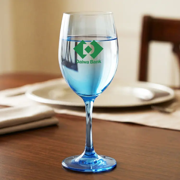 Soudan Wine Glass 11 oz Blue - Imprinted #5