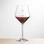 Tucson Burgundy Wine Glass 16 oz - Deep Etch