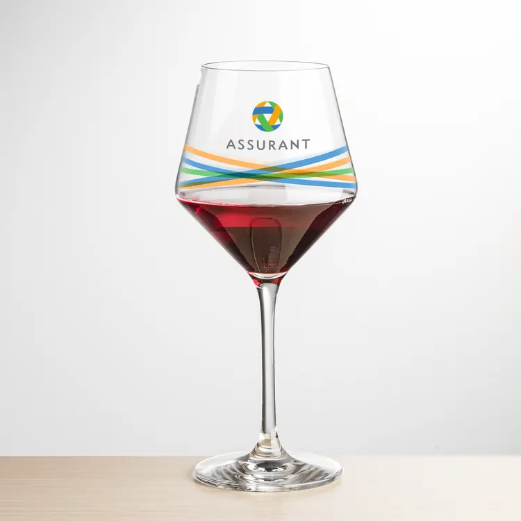 Tucson Burgundy Wine Glass 16 oz - Multicolor