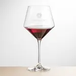 Tucson Burgundy Wine Glass 23 oz - Deep Etch