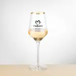 Tucson Gold Rim Wine Glass 11 oz - Imprinted