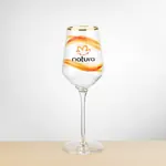 Tucson Gold Rim Wine Glass 11 oz - Multicolor