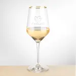 Tucson Gold Rim Wine Glass 18 oz - Deep Etch
