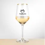 Tucson Gold Rim Wine Glass 18 oz - Imprinted