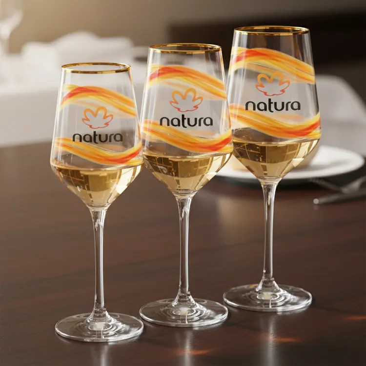 Tucson Gold Rim Wine Glass 18 oz - Multicolor #5