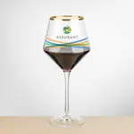 Tucson Gold Rim Burgundy Wine Glass 16 oz - Multicolor