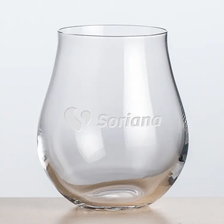 Avondale Stemless Wine Glass 10.5 oz - Deep Etch