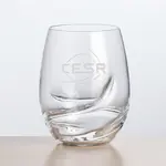 Bartolo Stemless Wine Glass 16.5 oz - Deep Etch