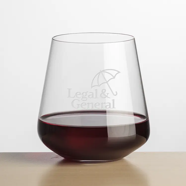 Cannes Stemless Wine Glass 13.5 oz - Deep Etch